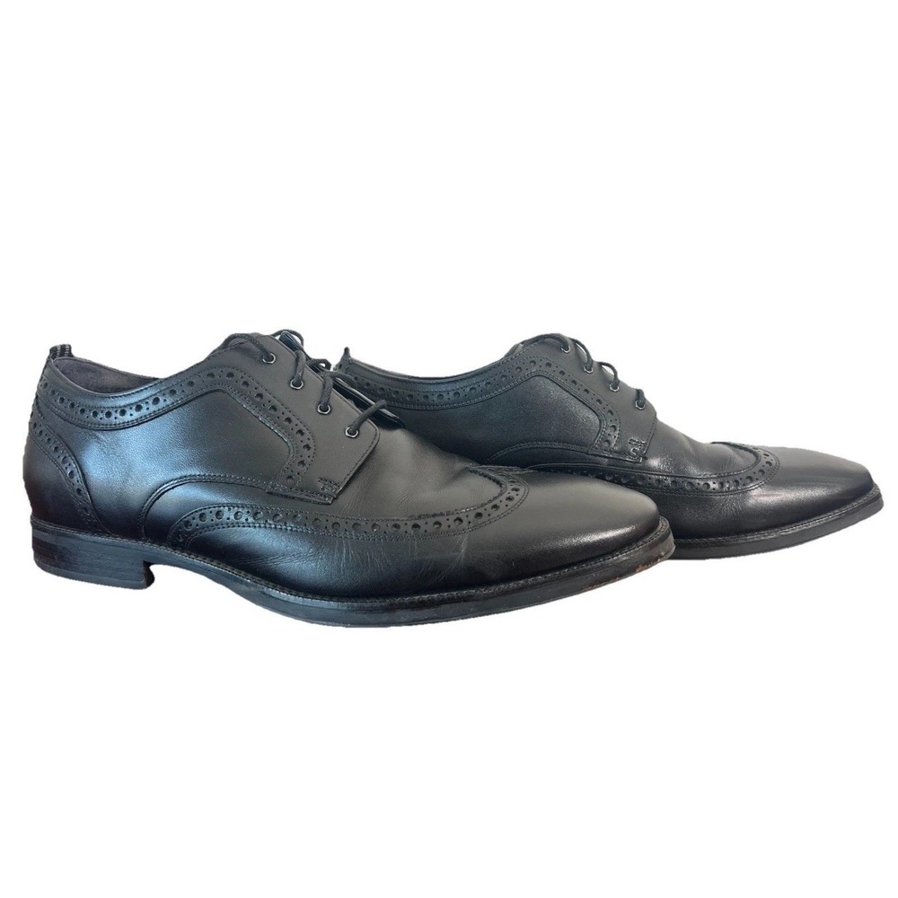 Cole Haan Grand 360‎ Mens 11 M Black Leather Waterproof Wingtip Derby Shoes